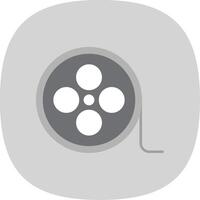 film haspel vlak kromme icoon vector