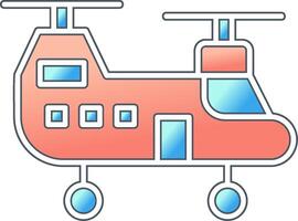 leger helikopter vector icoon