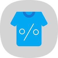 t-shirt vlak kromme icoon vector