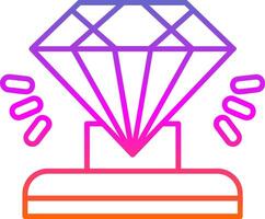 diamant lijn verloop icoon vector