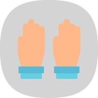 handschoen vlak kromme icoon vector