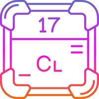 chloor- lijn helling icoon vector