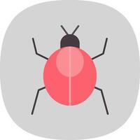 kakkerlak vlak kromme icoon vector