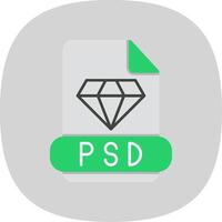 psd vlak kromme icoon vector