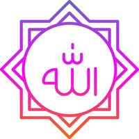 Allah lijn helling icoon vector