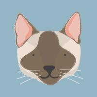 Illustratie van het hoofd van een kat vector