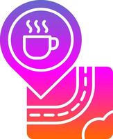 koffie glyph helling icoon vector