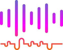 audio glyph helling icoon vector