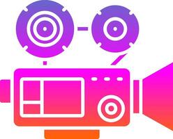 video camera glyph helling icoon vector