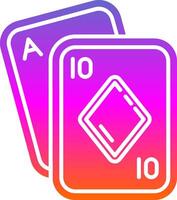 poker glyph helling icoon vector