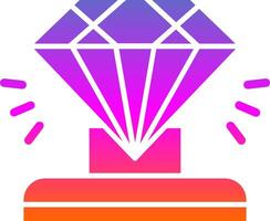 diamant glyph helling icoon vector