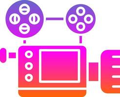 video camera glyph helling icoon vector