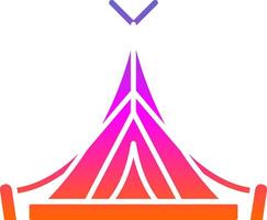 tent glyph helling icoon vector