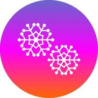 sneeuwvlokken glyph helling cirkel icoon vector