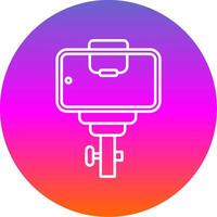 selfie glyph helling cirkel icoon vector