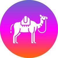 kameel glyph helling cirkel icoon vector