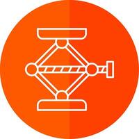 schroef jack lijn rood cirkel icoon vector