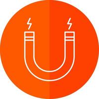 aantrekken lijn rood cirkel icoon vector