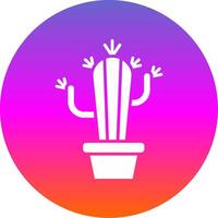 cactus glyph helling cirkel icoon vector