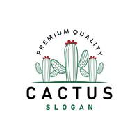 cactus logo vector woestijn groen fabriek ontwerp elegant stijl symbool icoon illustratie