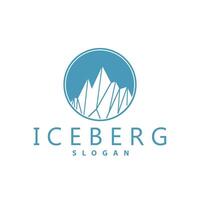 antarctisch verkoudheid berg ijsberg logo ontwerp, gemakkelijk vector sjabloon symbool illustratie
