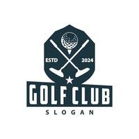 golf logo illustratie ontwerp golfspeler toernooi golf spel team club sport sjabloon symbool vector