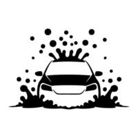ai gegenereerd gemakkelijk auto het wassen logo. vector illustratie