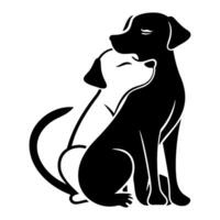 ai gegenereerd gemakkelijk hond logo vector illustratie
