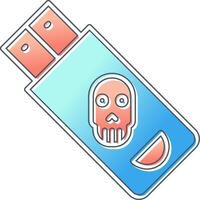 geïnfecteerde pendrive vector icoon