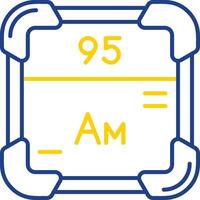 americium lijn twee kleur icoon vector