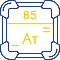 astatine lijn twee kleur icoon vector