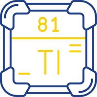 thallium lijn twee kleur icoon vector