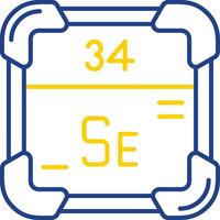 selenium lijn twee kleur icoon vector