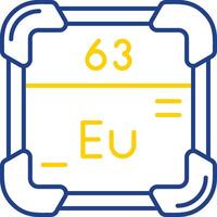 europium lijn twee kleur icoon vector