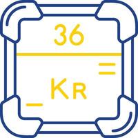 krypton lijn twee kleur icoon vector