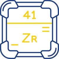 zirkonium lijn twee kleur icoon vector