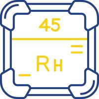 rhodium lijn twee kleur icoon vector