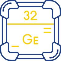 germanium lijn twee kleur icoon vector