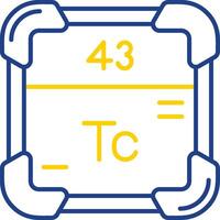 technetium lijn twee kleur icoon vector