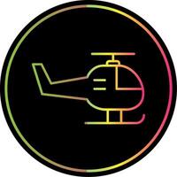 helikopter lijn helling ten gevolge kleur icoon vector
