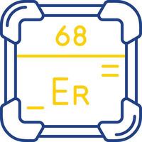 erbium lijn twee kleur icoon vector