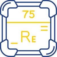 rhenium lijn twee kleur icoon vector