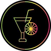 cocktail lijn helling ten gevolge kleur icoon vector