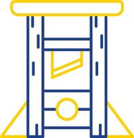 guilotine lijn twee kleur icoon vector