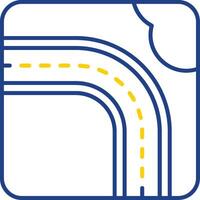 snelweg lijn twee kleur icoon vector