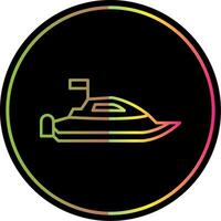 snelheid boot lijn helling ten gevolge kleur icoon vector