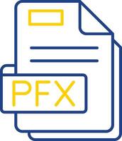 pfx lijn twee kleur icoon vector