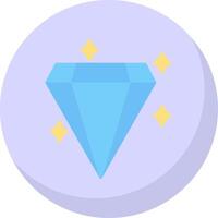 diamant vlak bubbel icoon vector