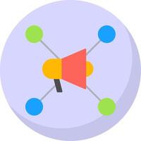 sociaal netwerk vlak bubbel icoon vector
