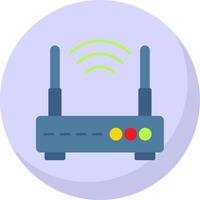 Wifi router vlak bubbel icoon vector